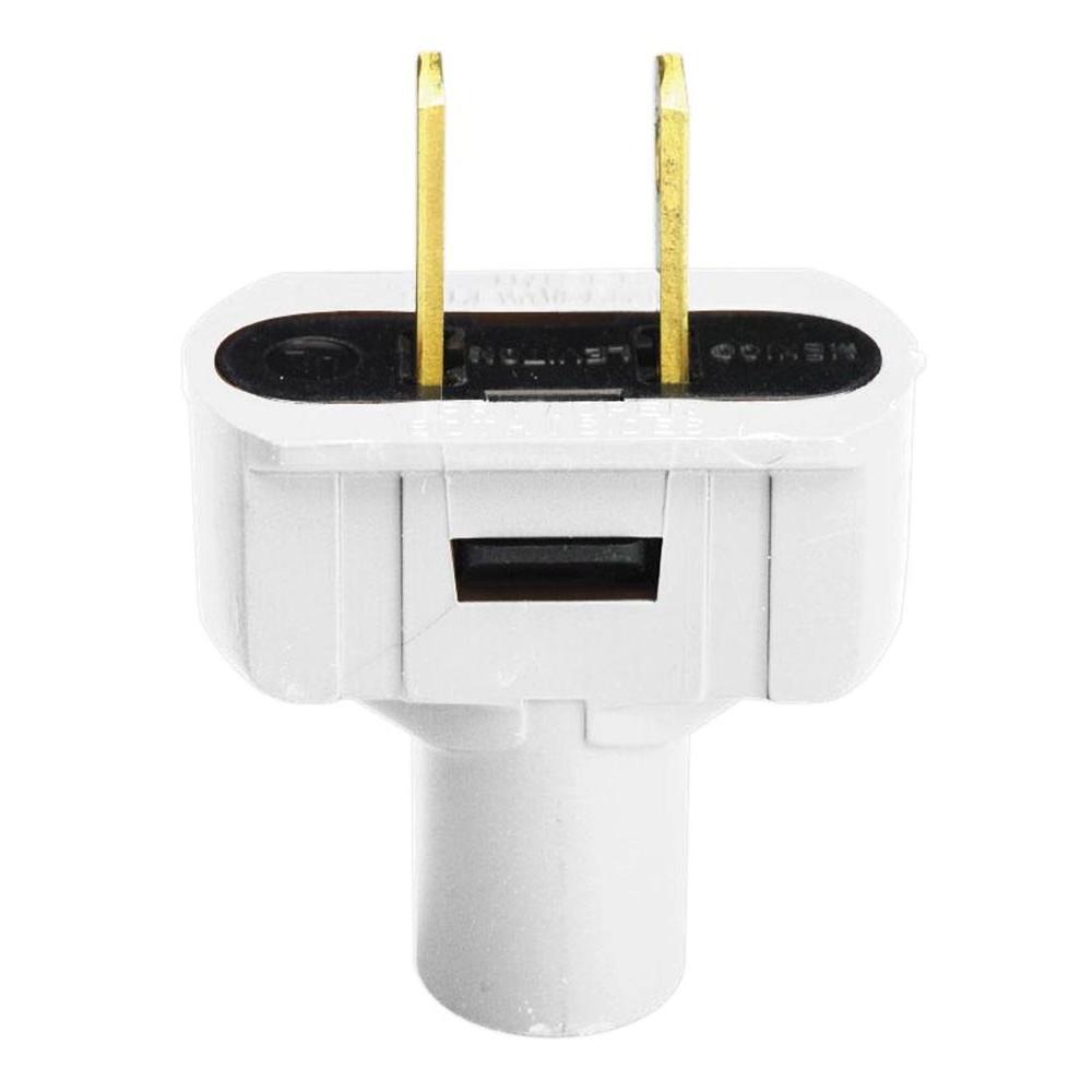 Leviton 48643 15 Amp 125 Volt Non grounding plug Black