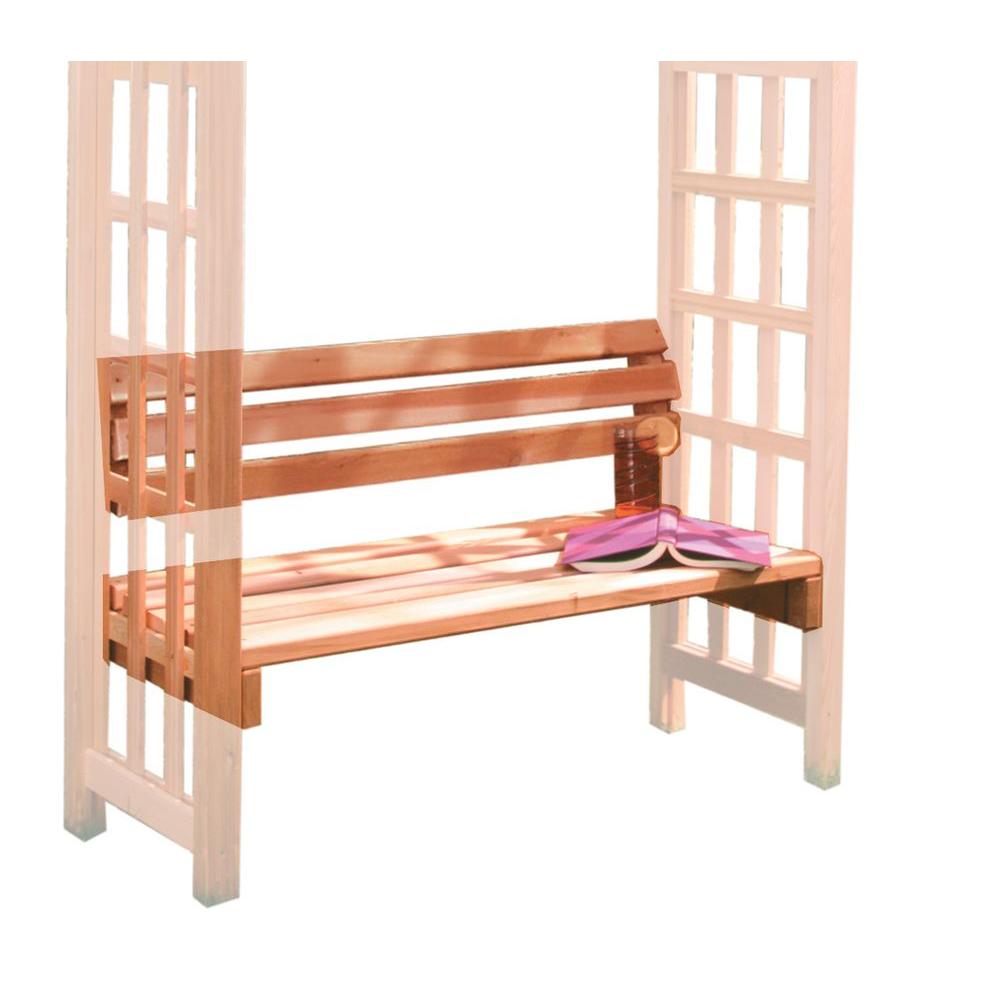 Arboria 12 in. x 42 in. Outside Cedar Arbor Bench (Seat Only)-820.3364