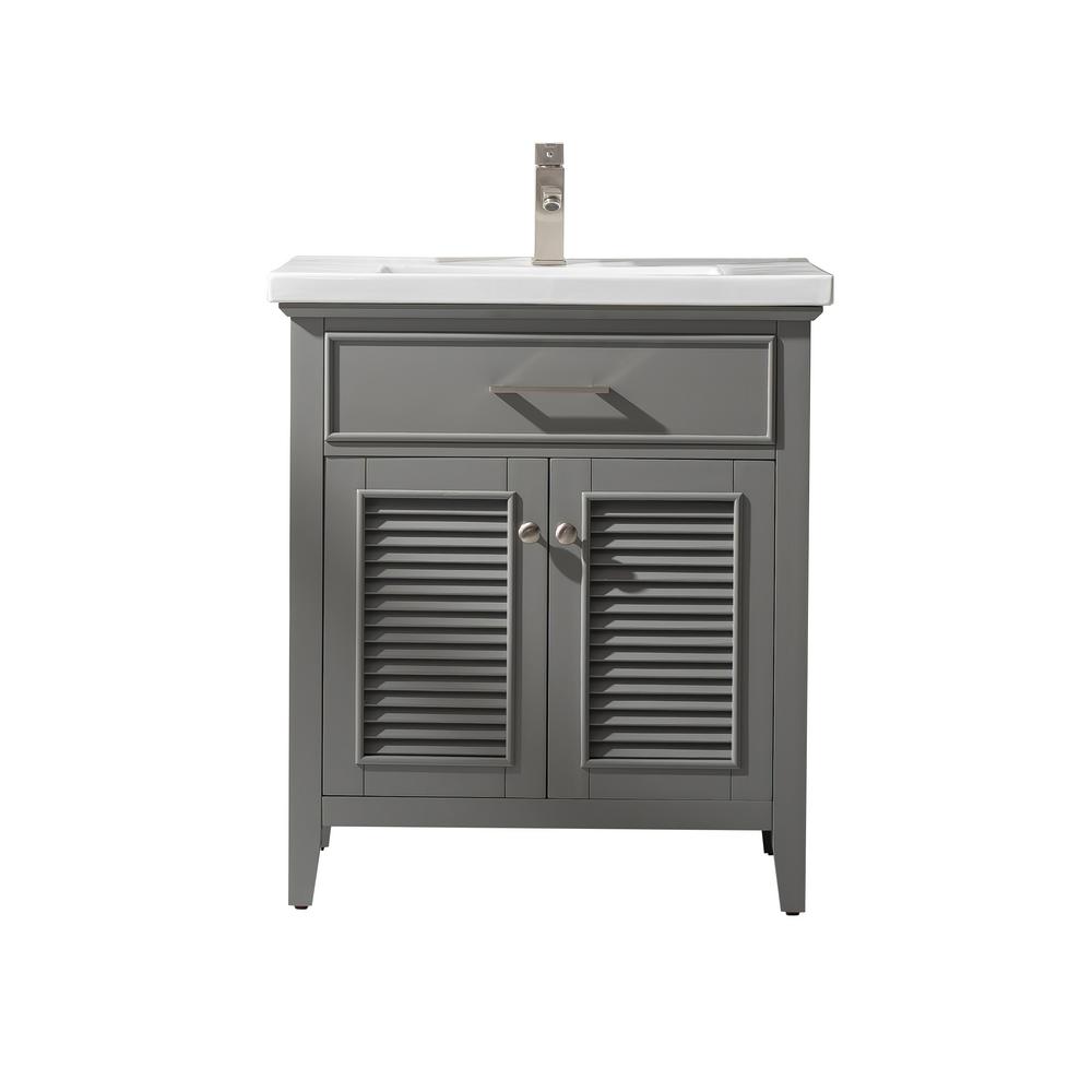 Design Element Cameron 30 in. W x 18 in. D Bath Vanity in Gray with