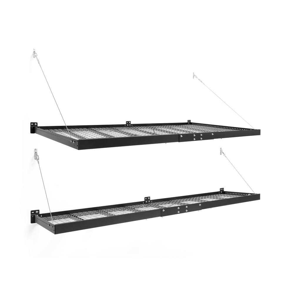 NewAge Products 4 ft. x 8 ft. & 2 ft.x 8 ft.Wall Mounted Steel Shelf Set
