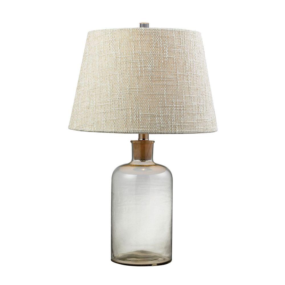 Titan Lighting 26 In Clear Glass Bottle Table Lamp With Cork Neck Titan Lighting 26 In Clear Glass Bottle Table Lamp With Cork Neck