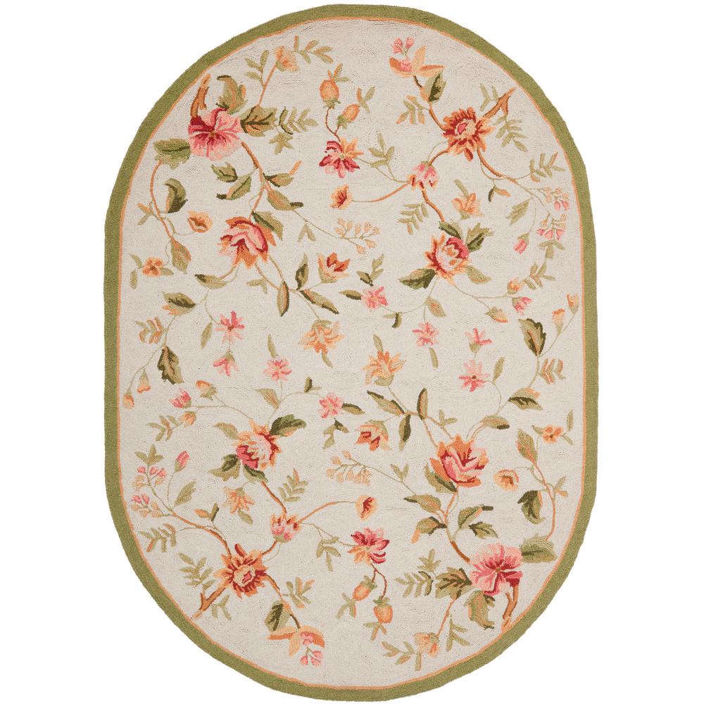 Safavieh Chelsea Ivory 5 ft. x 7 ft. Oval Area RugHK263A5OV The