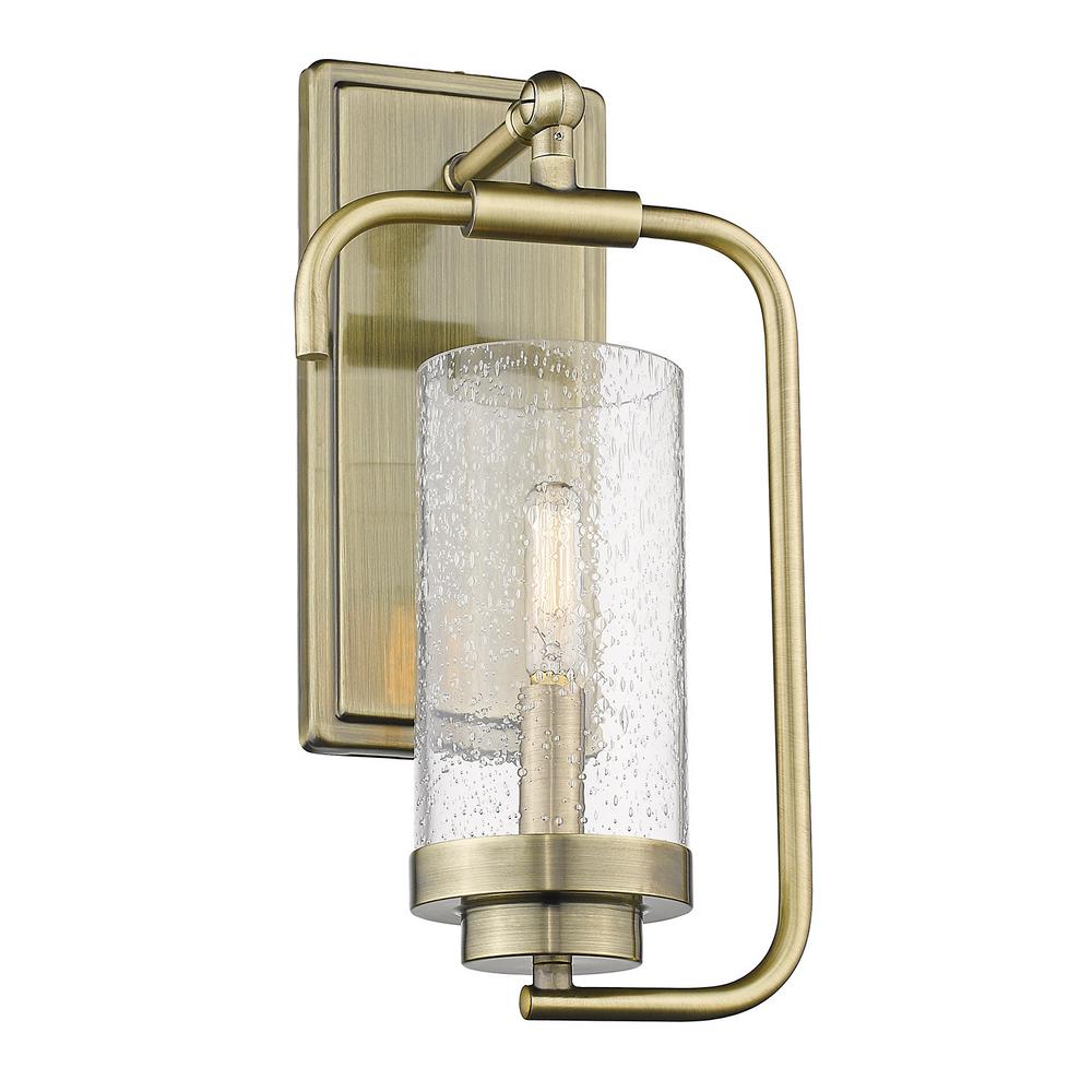 Golden Lighting Holden 1-Light Aged Brass Wall Sconce-2380 ... Golden Lighting Holden 1-Light Aged Brass Wall Sconce-2380 ... on Aged Brass Wall Sconce id=66107