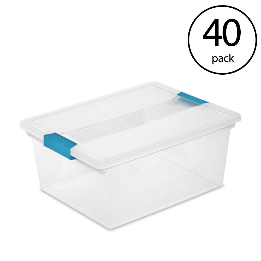 clear plastic storage bins with handles
