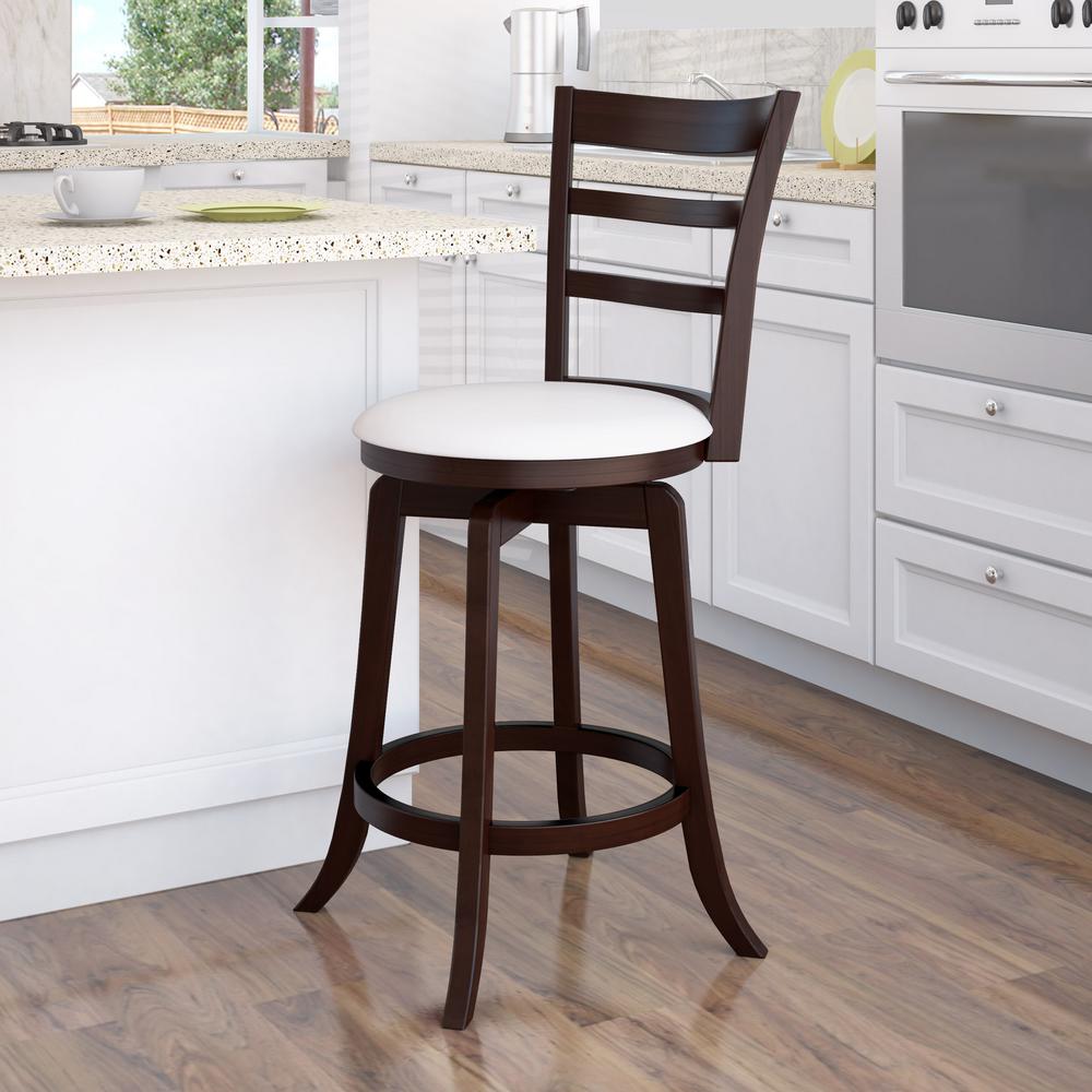 Corliving Woodgrove 25 In Counter Height Wood Swivel Barstools With
