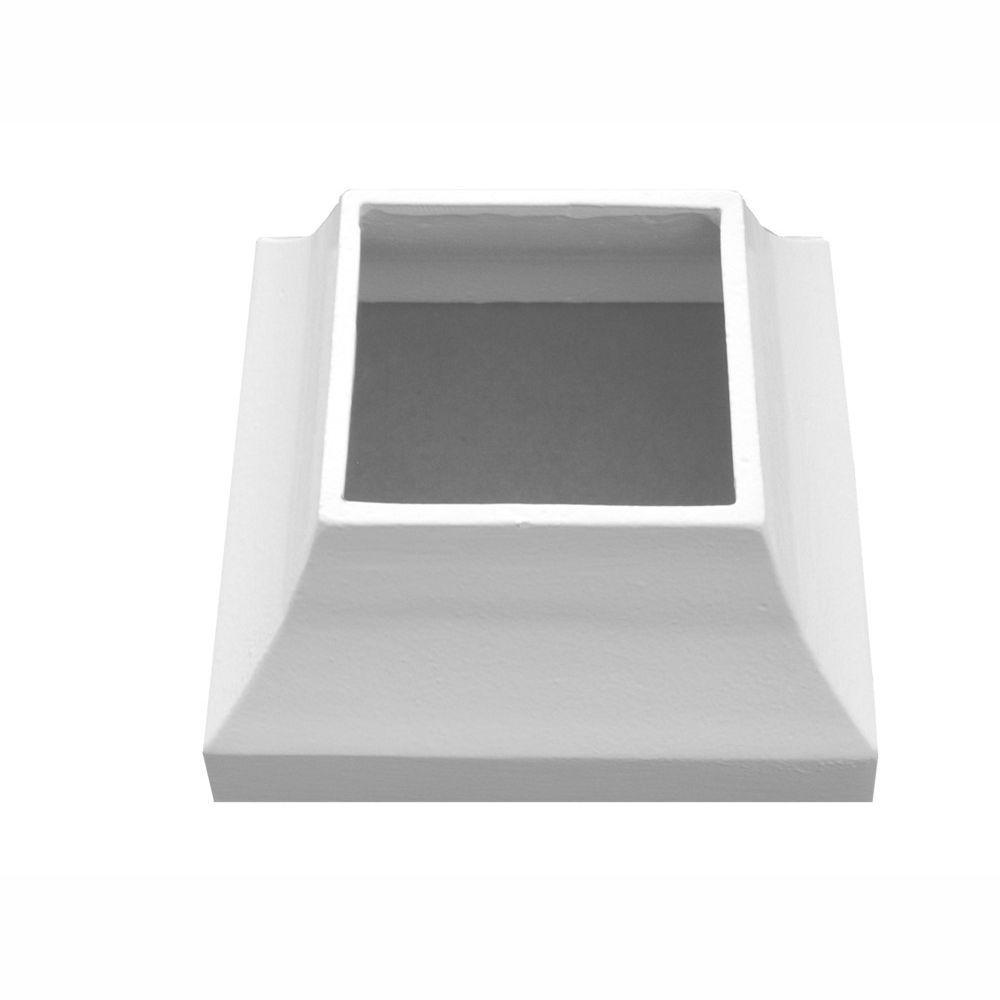 Ez Handrail 3 In X 3 In White Aluminum Ez Post Decorative Base