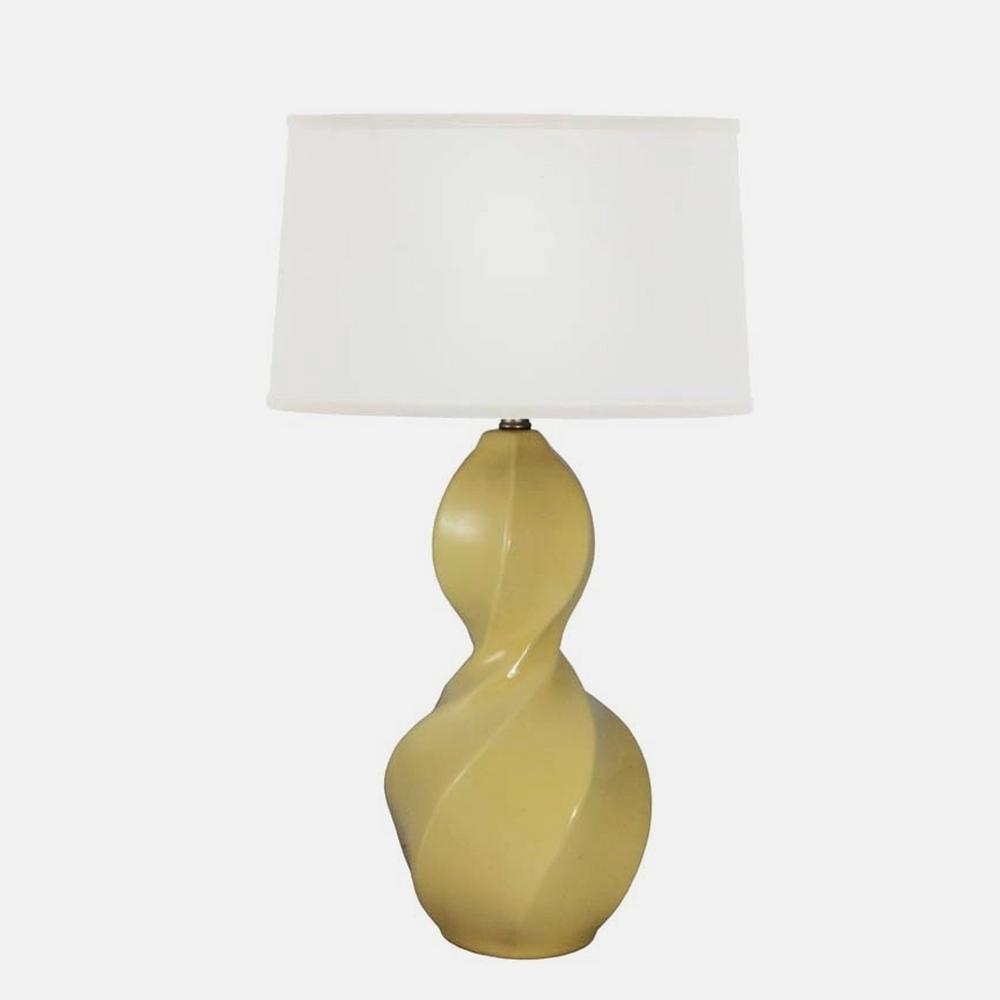 Fangio Lighting 27 In Straw Twisted Spiral Ceramic Table Lamp