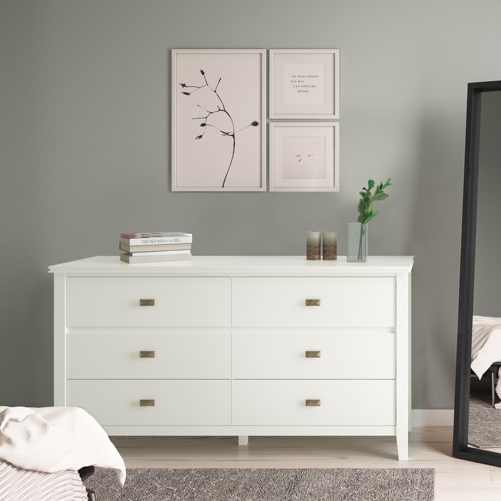Simpli Home Artisan 4 Drawers White Solid Wood 60 In Wide