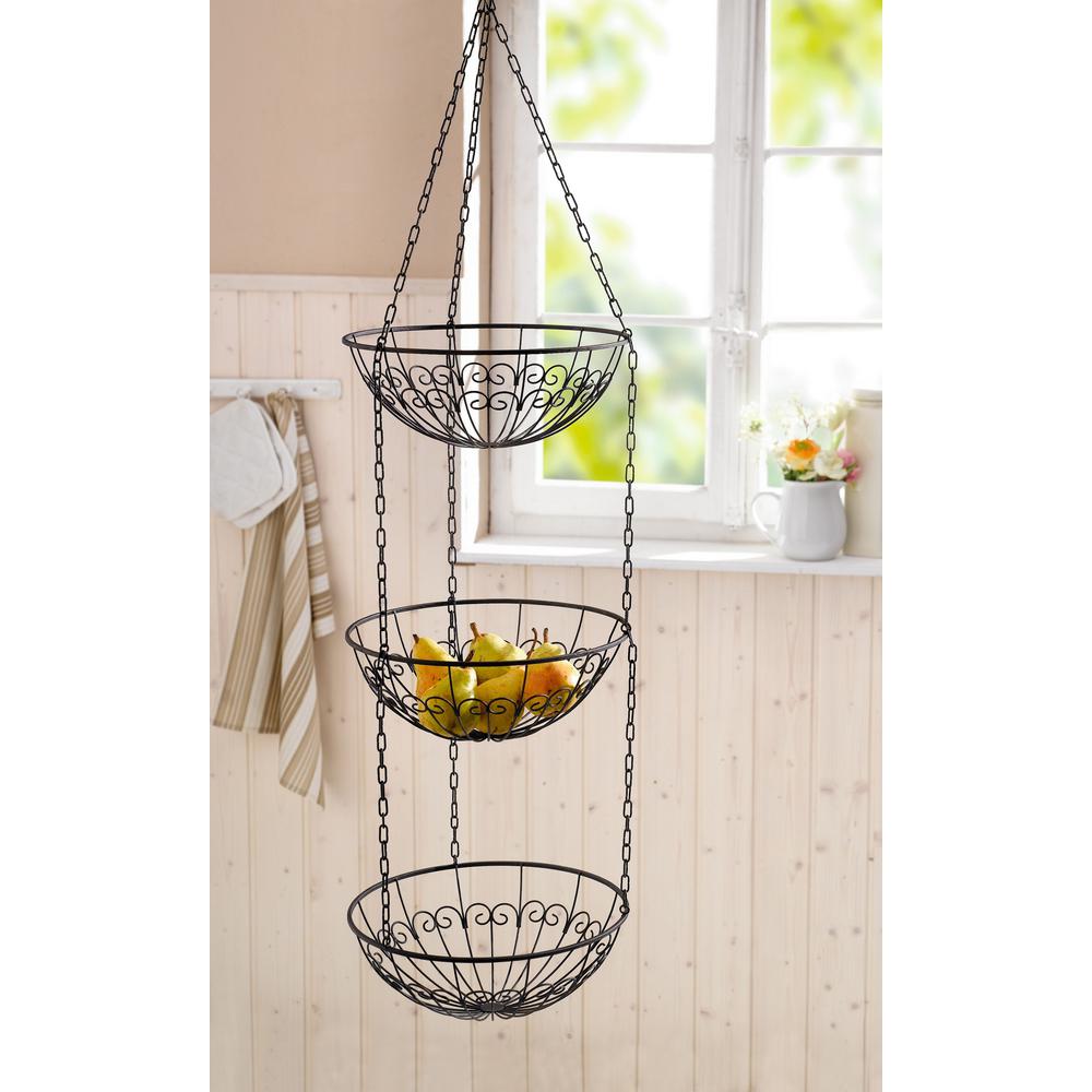 3 Tier Metal Wire Hanging Fruit Bowl Basket Hd229136 P The 3 Tier Metal Wire Hanging Fruit Bowl Basket Hd229136 P The