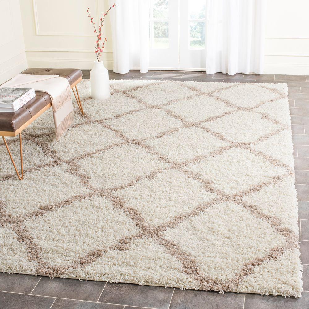 Safavieh Dallas Shag Ivory/Beige 8 ft. x 10 ft. Area RugSGD257B8