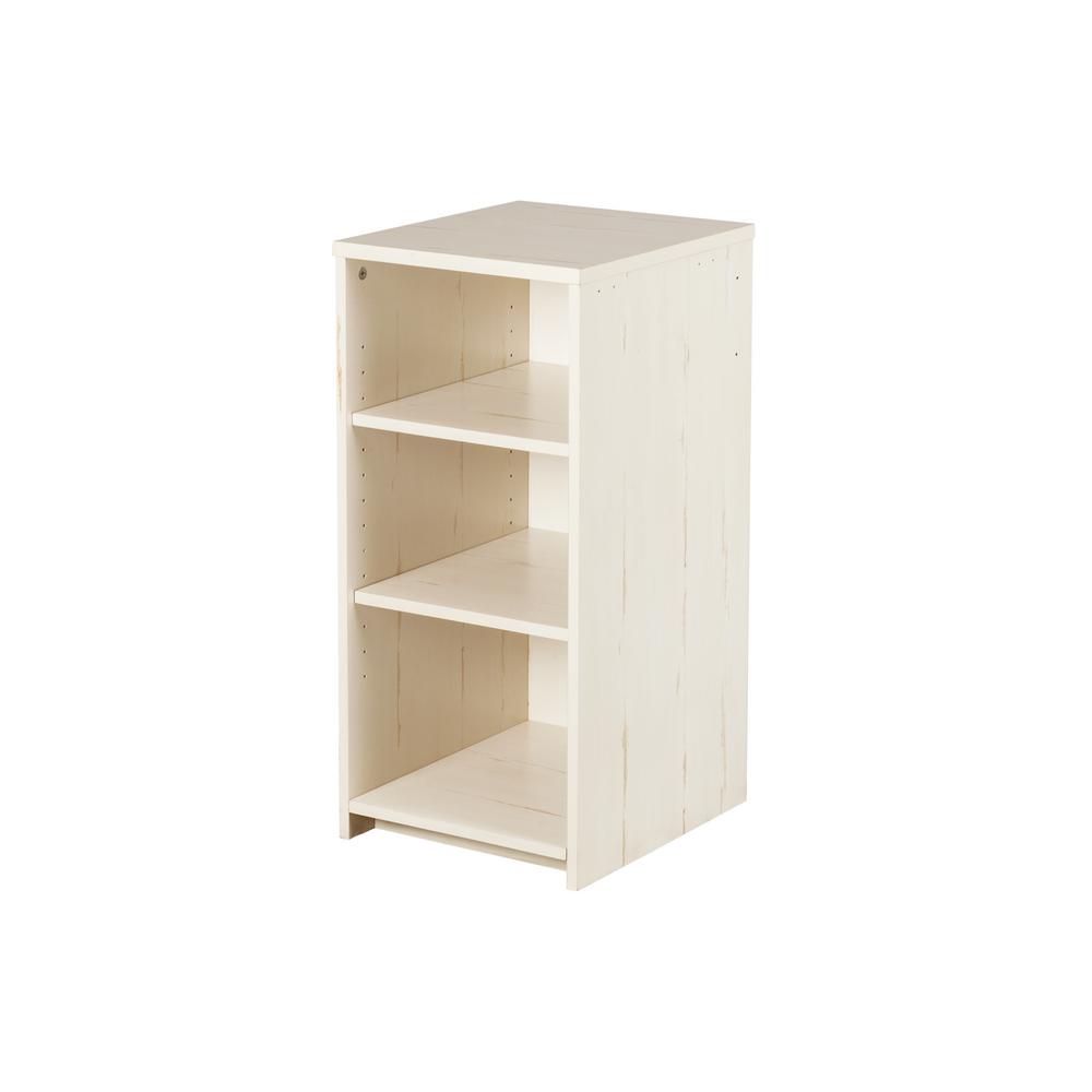 Unbranded Graham 29 5 In Antique White Wood 3 Shelf Standard Bookcase With Open Back Gm3208bkaw The Home Depot