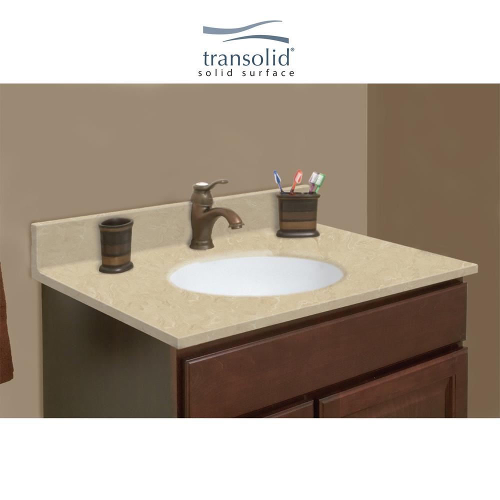 Transolid 37 25 In W X 22 D Solid Surface Vanity Top Solid Surface Vanity Top