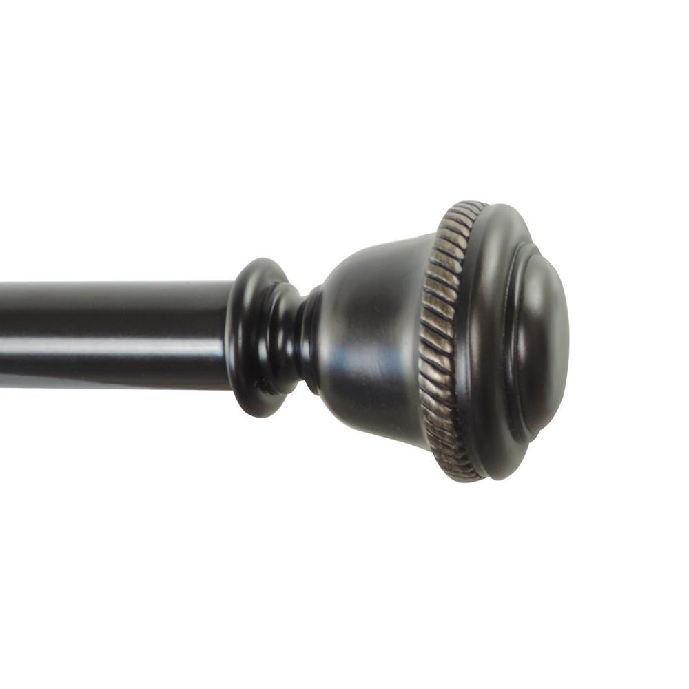 72 In 144 Adjule Length 1 Dia Single Rod Set Oil 72 In 144 Adjule Length 1 Dia Single Rod Set Oil Rubbed Bronze With Decorative Finials Lwf1018 8orb The Home Depot