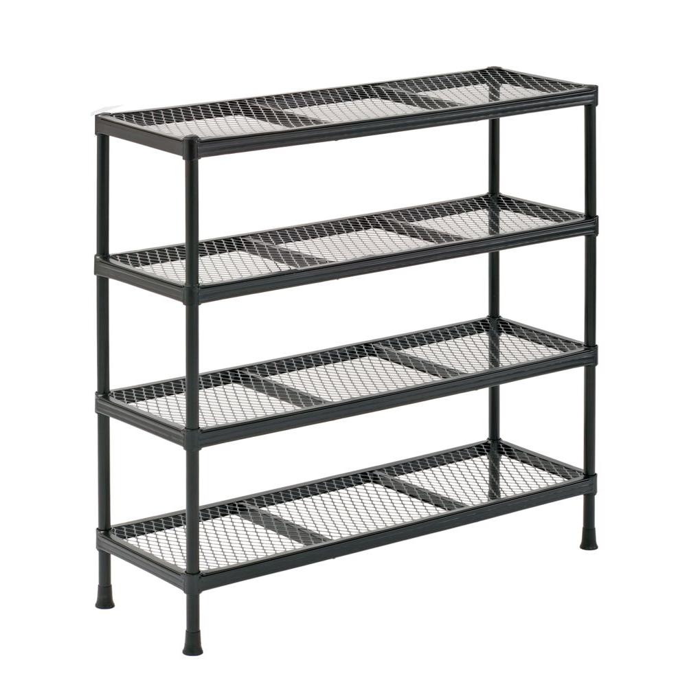 Sandusky 31 In H X 31 In W X 11 In D Steel Wire Shoe Rack In Black Csr311031 The Home Depot