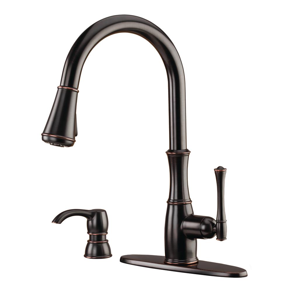Single Handle Bronze Pfister Pull Down Faucets Kitchen