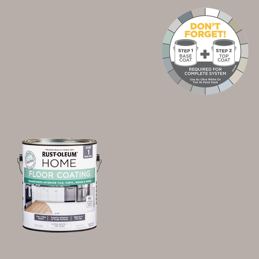 Rustoleum Floor Tile Paint Home Depot - Rust Oleum Home 1 Qt Oyster Shell Interior Floor Base