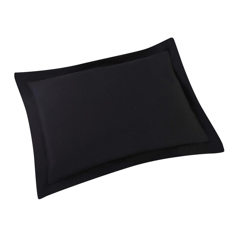 Truly Soft 3 Piece Black And Grey Queen Comforter Set Cs1656bgfq