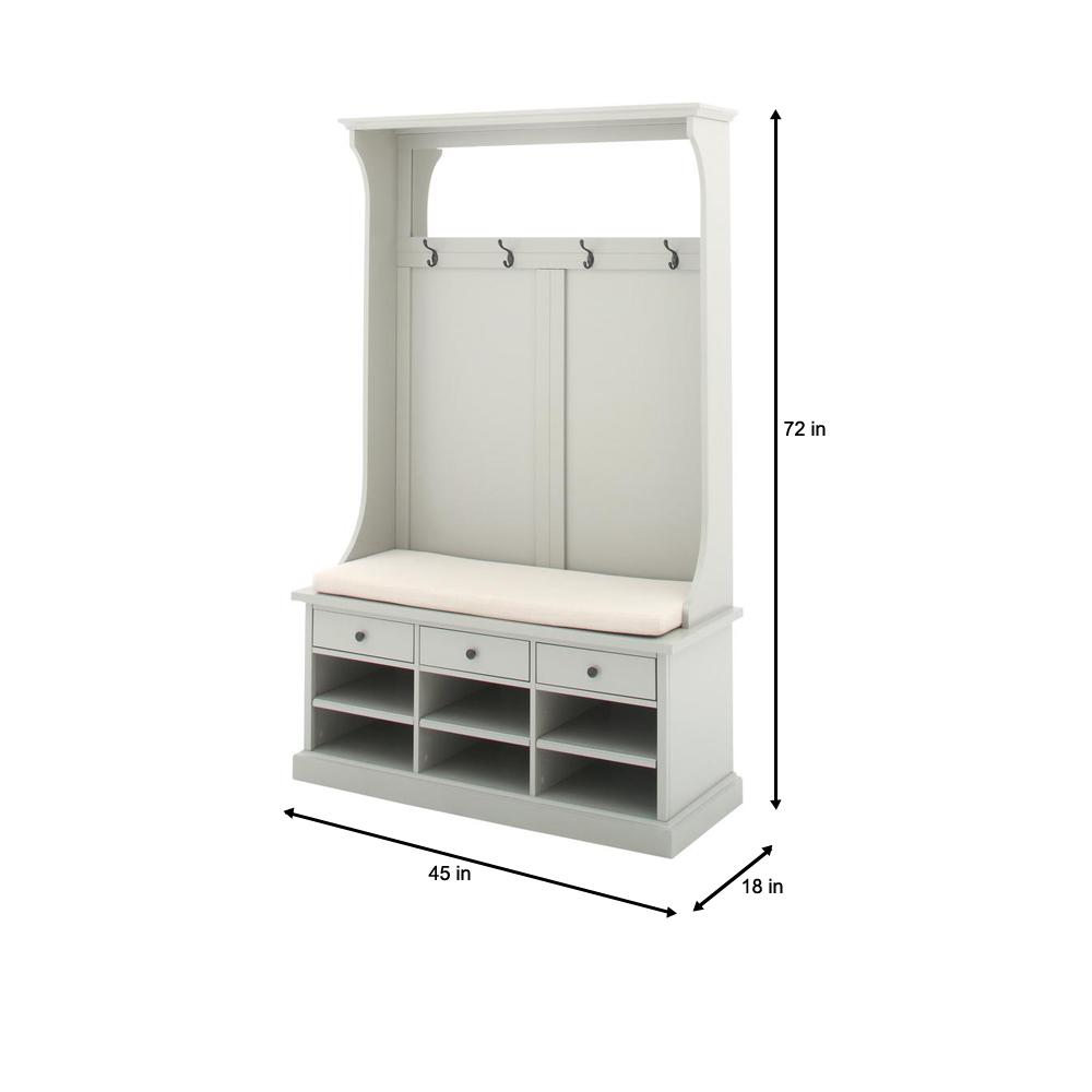 Home Decorators Collection Hampton Grey Hall Tree 9249900270 The Home