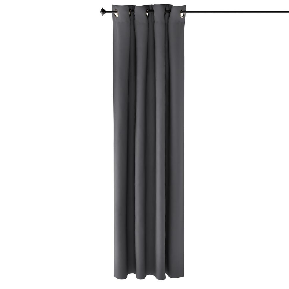 Furinno Collins Polyester Blackout Curtain In Dark Grey 52 In X