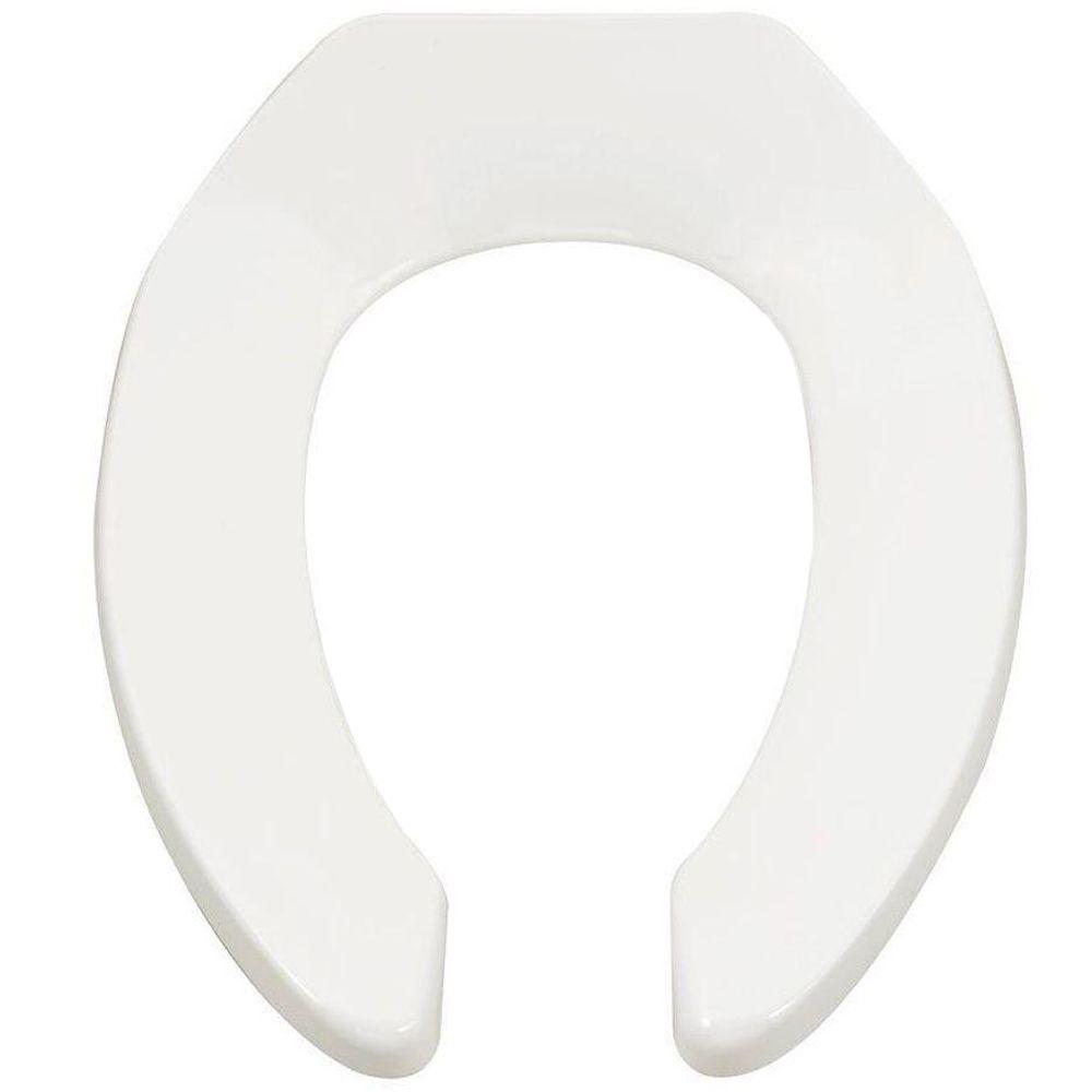 American Standard Commercial Elongated Open Front Toilet Seat Less