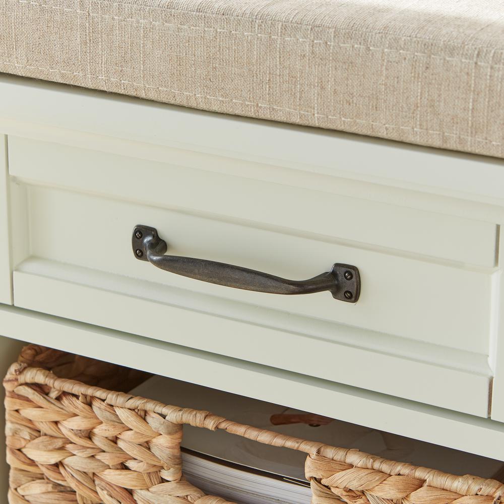 Home Decorators Collection Martin Ivory 46 5 Shoe Storage Bench