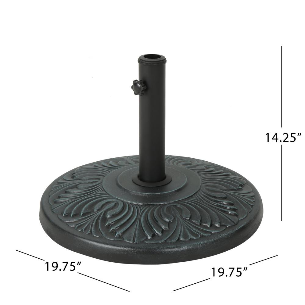 Noble House Rufus 53 4 Lbs Concrete Patio Umbrella Base In Weathered Bronze 41925 The Home Depot