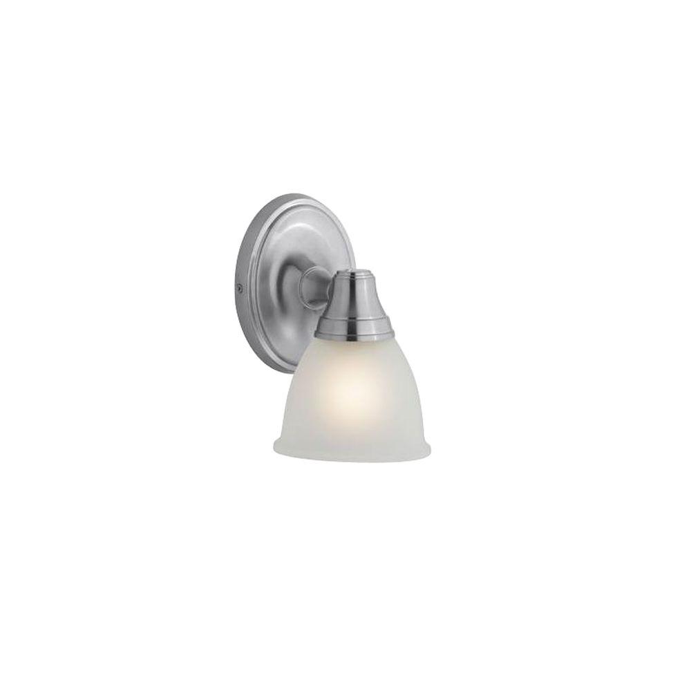 KOHLER Forte 1-Light Brushed Chrome LED Wall Sconce-K-11365-G - The Home Depot