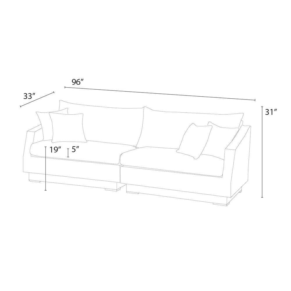 Rst Brands Cannes 2 Piece All Weather Wicker Patio Sofa With
