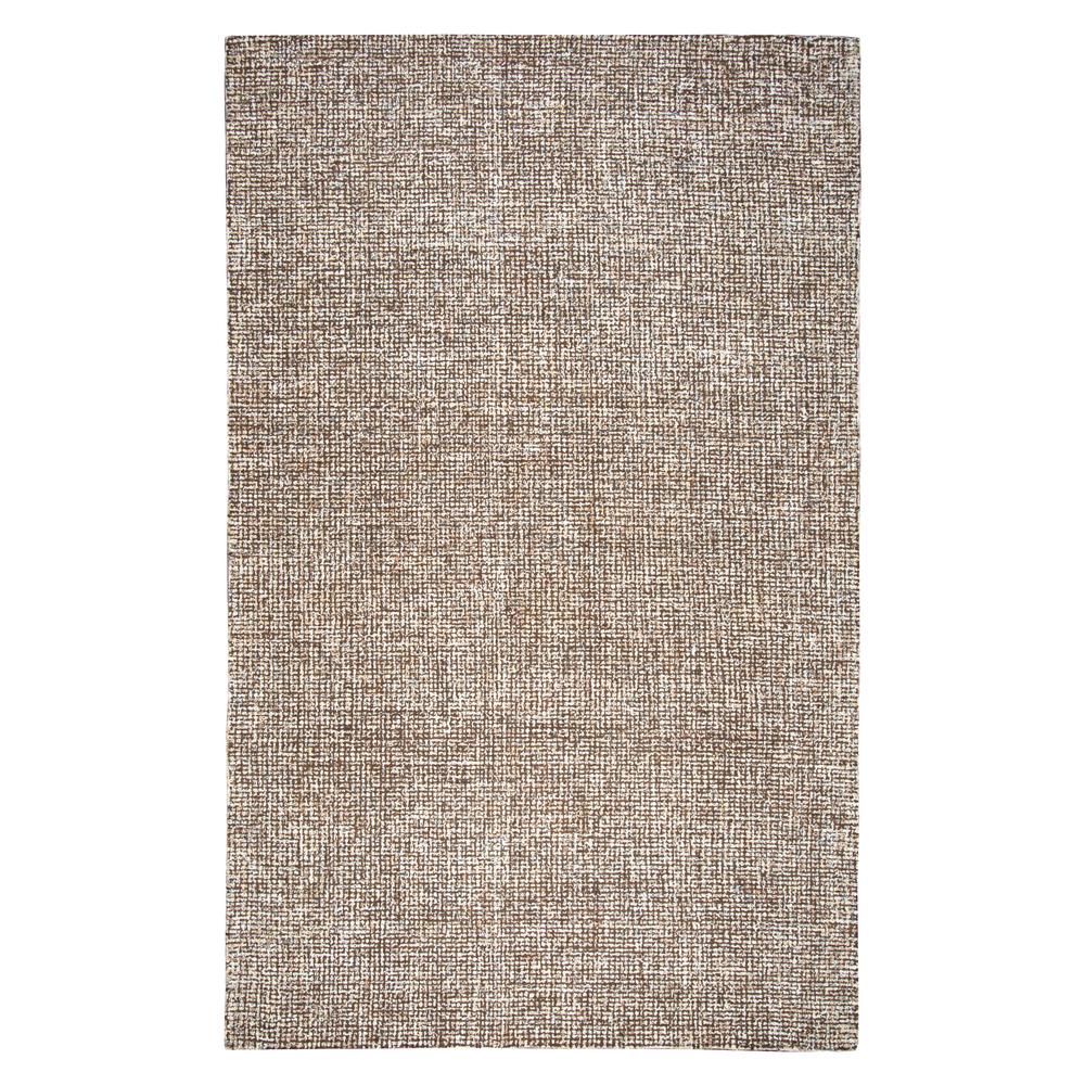 London Collection Brown 100 Wool 6 X 9 Hand Tufted Solid Area Rug