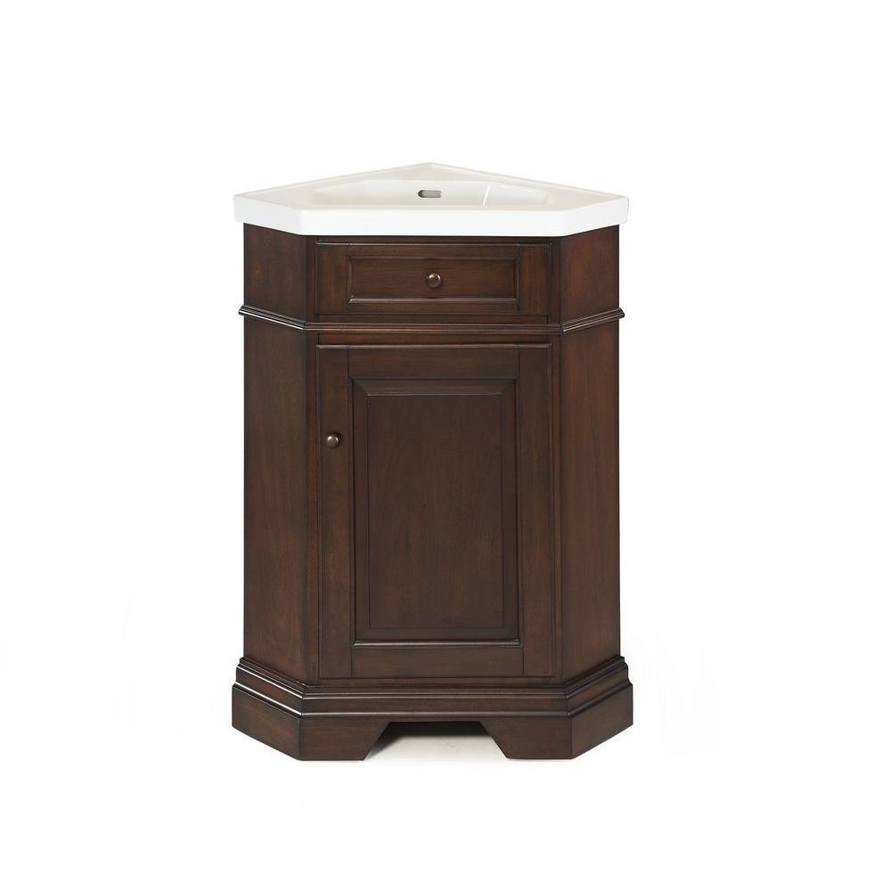 Hembry Creek Richmond 26 in. Vanity in Mahogany with Vitreous China