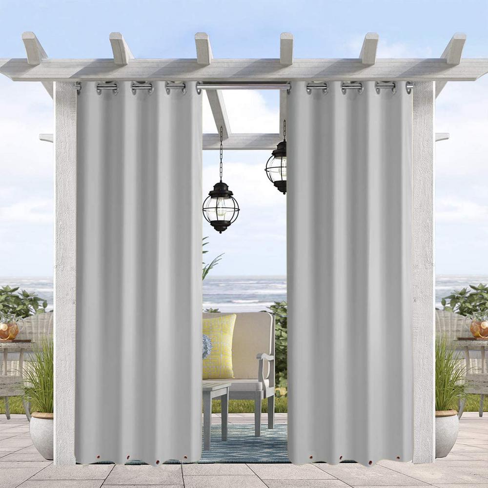 Pro Space 50 in x 120 in Patio Outdoor Curtain UV Privacy Drape Thick ...