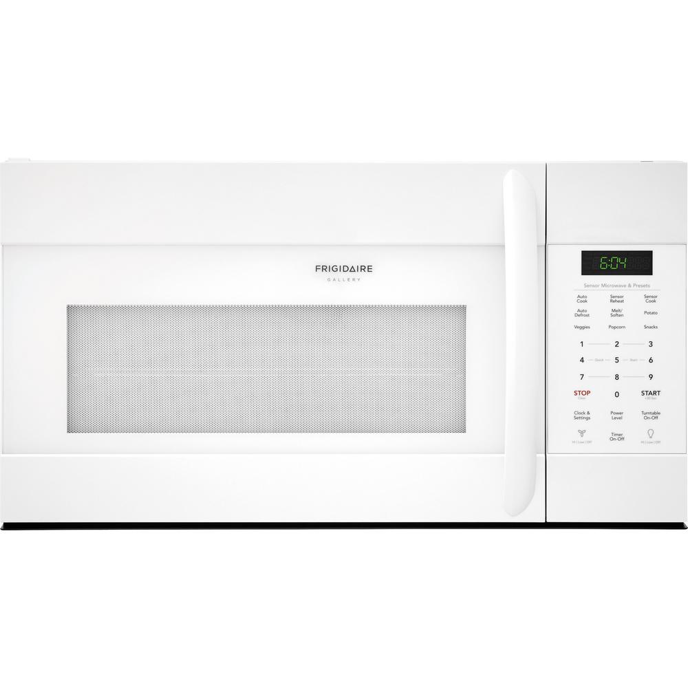 Frigidaire Gallery 1 7 Cu Ft Over The Range Microwave In White Frigidaire Gallery 1 7 Cu Ft Over The Range Microwave In White With Sensor Cooking