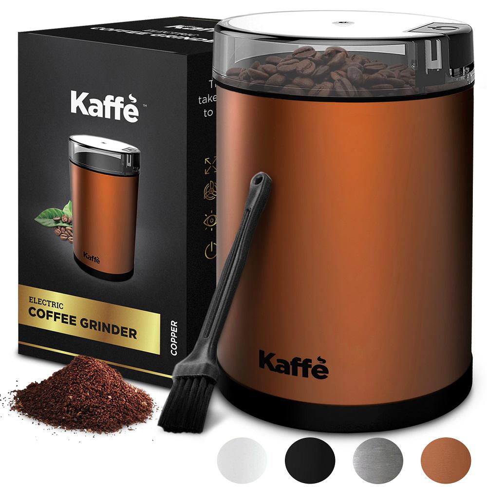 Kaffe Electric Coffee Grinder 2.5 oz. Black Capacity with Easy On/Off
