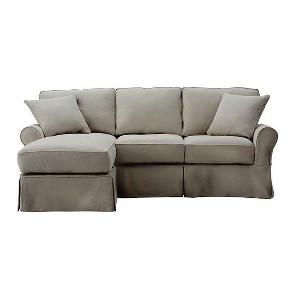 Mayfair 2Piece Classic Smoke Sectional1640400280 The Home Depot