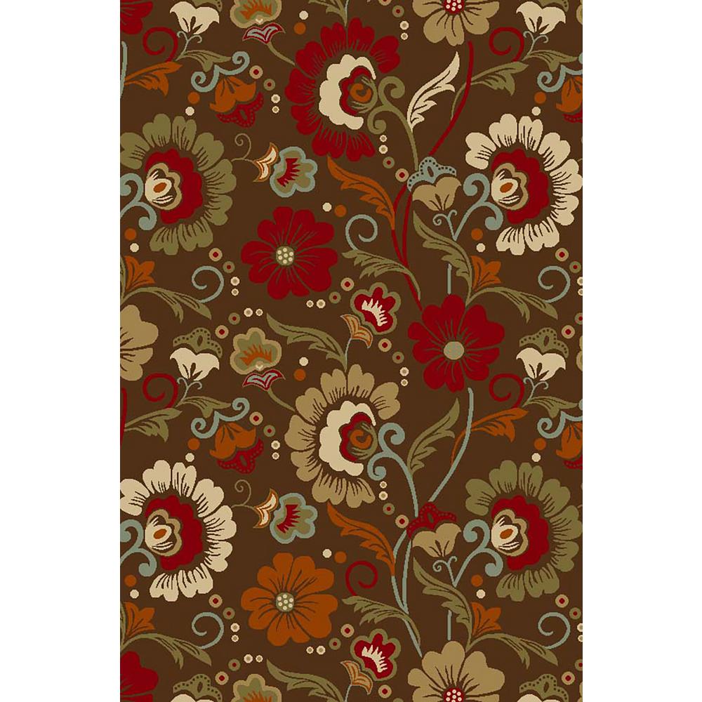 MAXY HOME Hamam Collection Multi 5 ft. x 6 ft. 6 in. Rubber Back Area