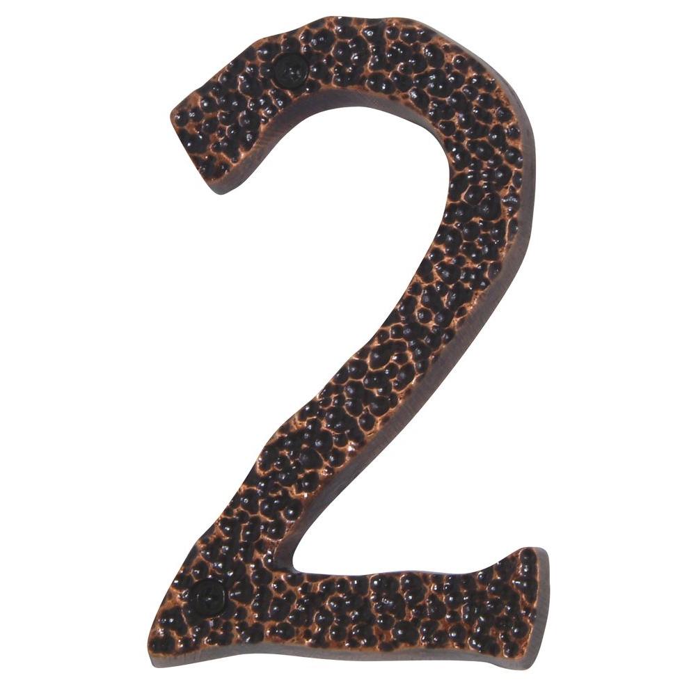 Jagged Hammer Collection 51/2 in. Copper Number 2HN2LC The Home Depot