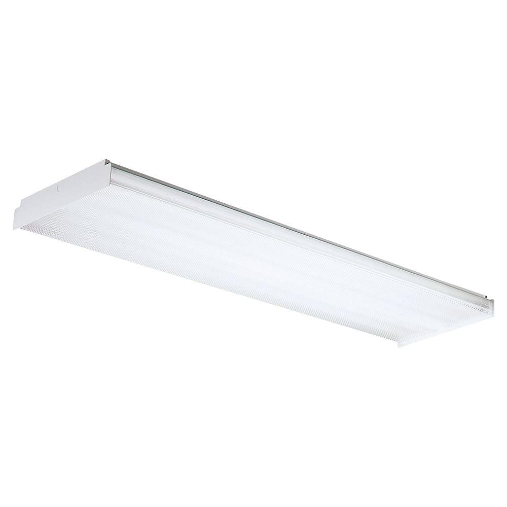 Thomas Lighting Fluor 4 Light White Flushmount Fwn432eb The Home Depot Thomas Lighting Fluor 4 Light White Flushmount