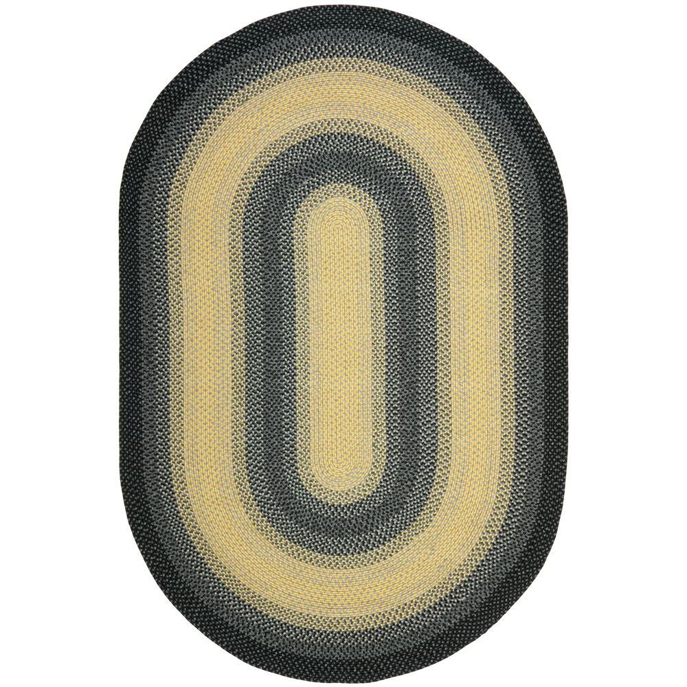 Safavieh Braided Black Grey 9 Ft X 12 Oval Area Rug Brd311a 9ov Safavieh Braided Black Grey 9 Ft X 12 Oval Area Rug Brd311a 9ov The Home Depot