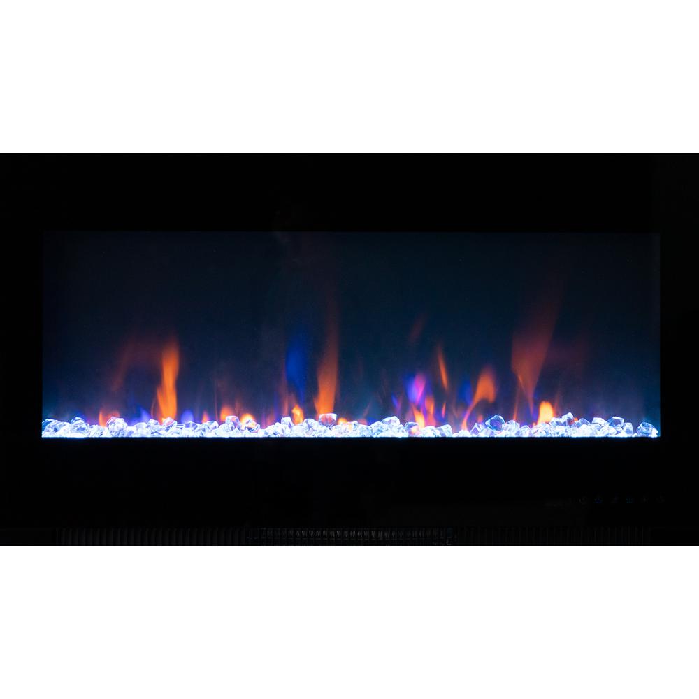 Fire Sense 42 In Wall Mount Electric Fireplace In Black 62906