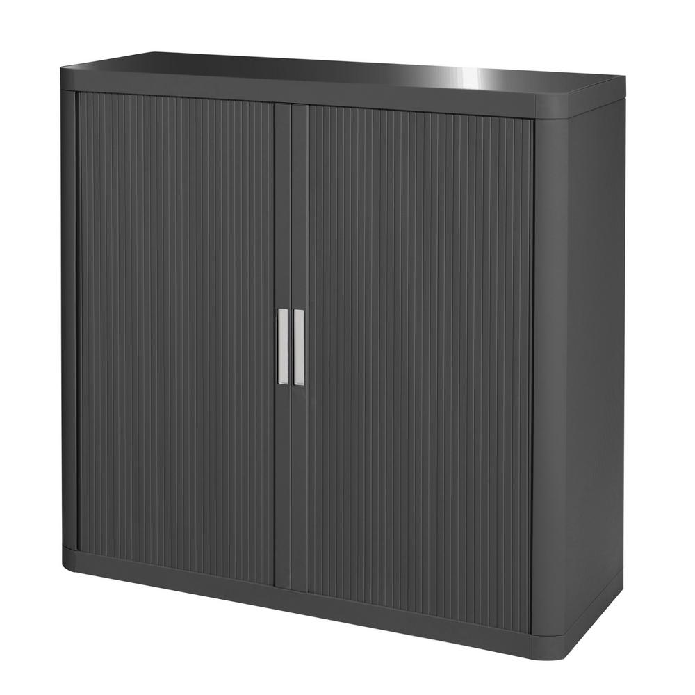 Paperflow Easyoffice Antracite 41 In Tall Storage Cabinet With 2