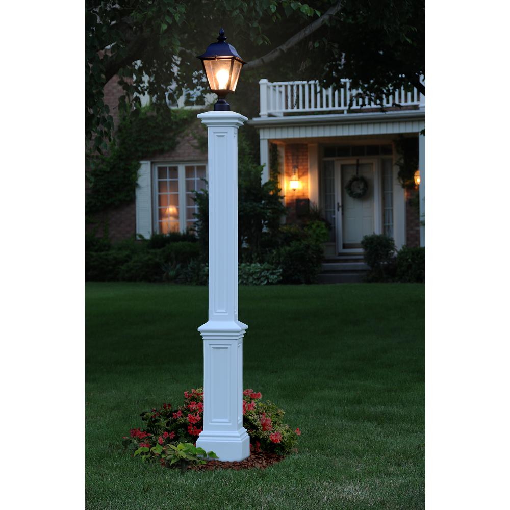 Mayne Signature Lamp Post WH with Mount-5835-W - The Home Depot