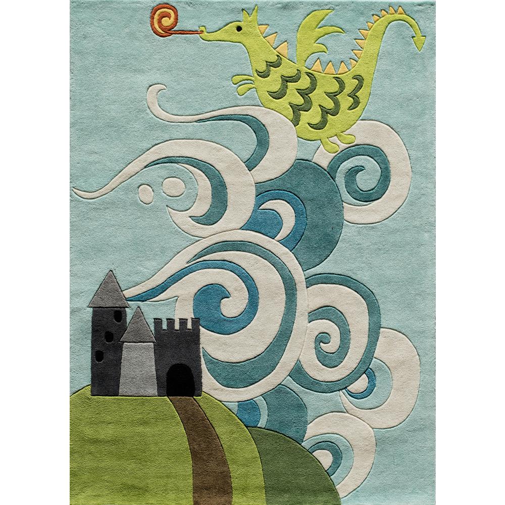 Momeni Lil Mo Whimsy Dragon Sky Blue 3 Ft X 5 Indoor Kids Momeni Lil Mo Whimsy Dragon Sky Blue 3 Ft X 5 Indoor Kids