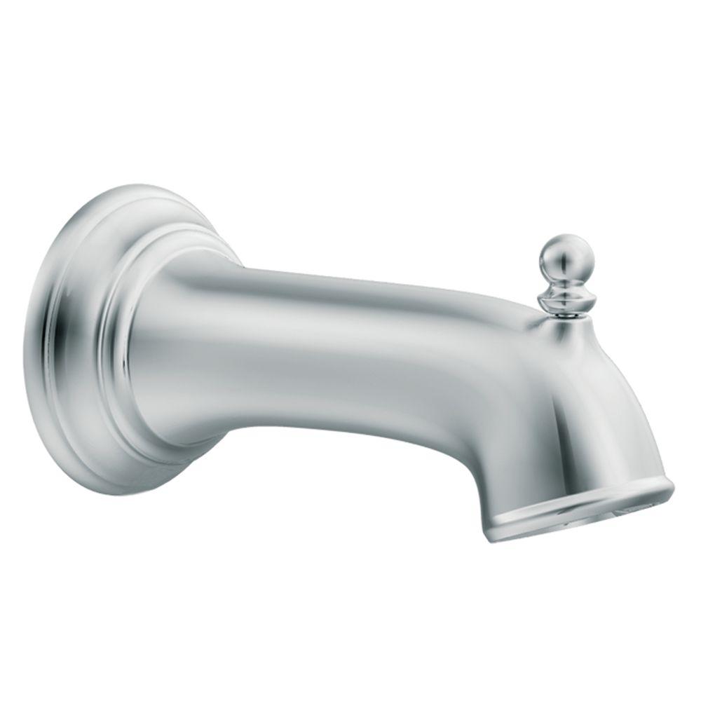 Moen Diverter Tub Spout With Slip Fit Connection In Chrome 3857 The Home Depot 