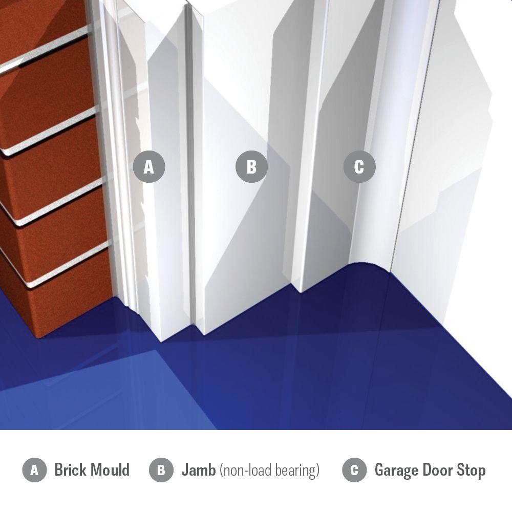 2149 7 16 In X 2 In X 7 Ft Pvc Composite White Garage Door Stop