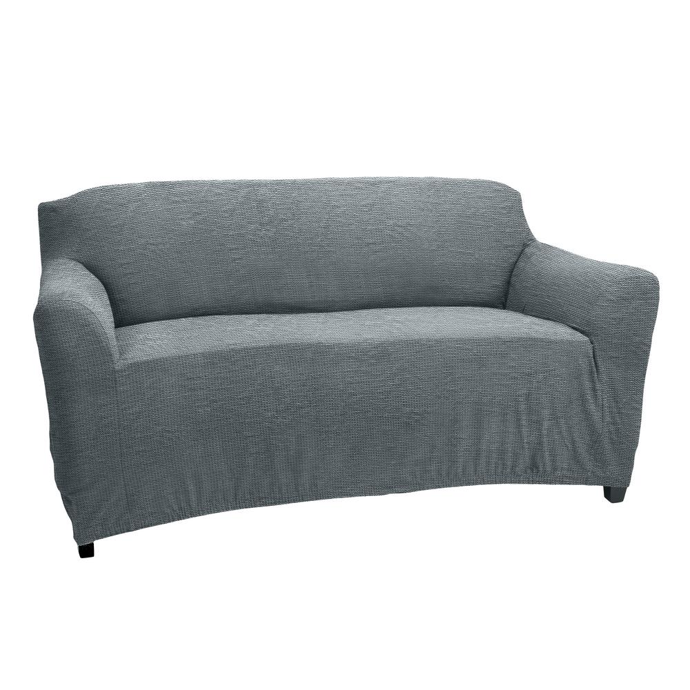 Home Details 96 5 In X 63 27 Zig Zag Grey Stretch Sofa Home Details 96 5 In X 63 27 Zig Zag Grey