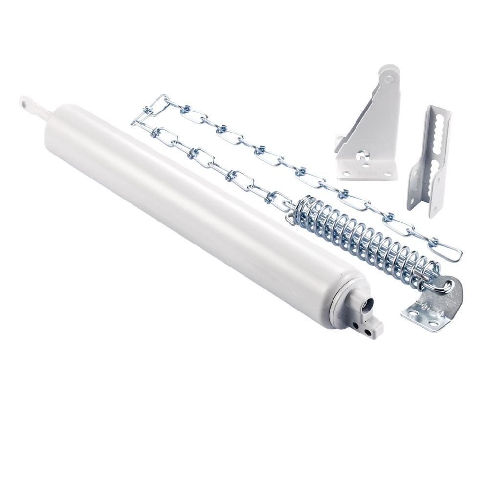 Heavy Storm Door Closer With Chain And Wide Jamb Bracket White