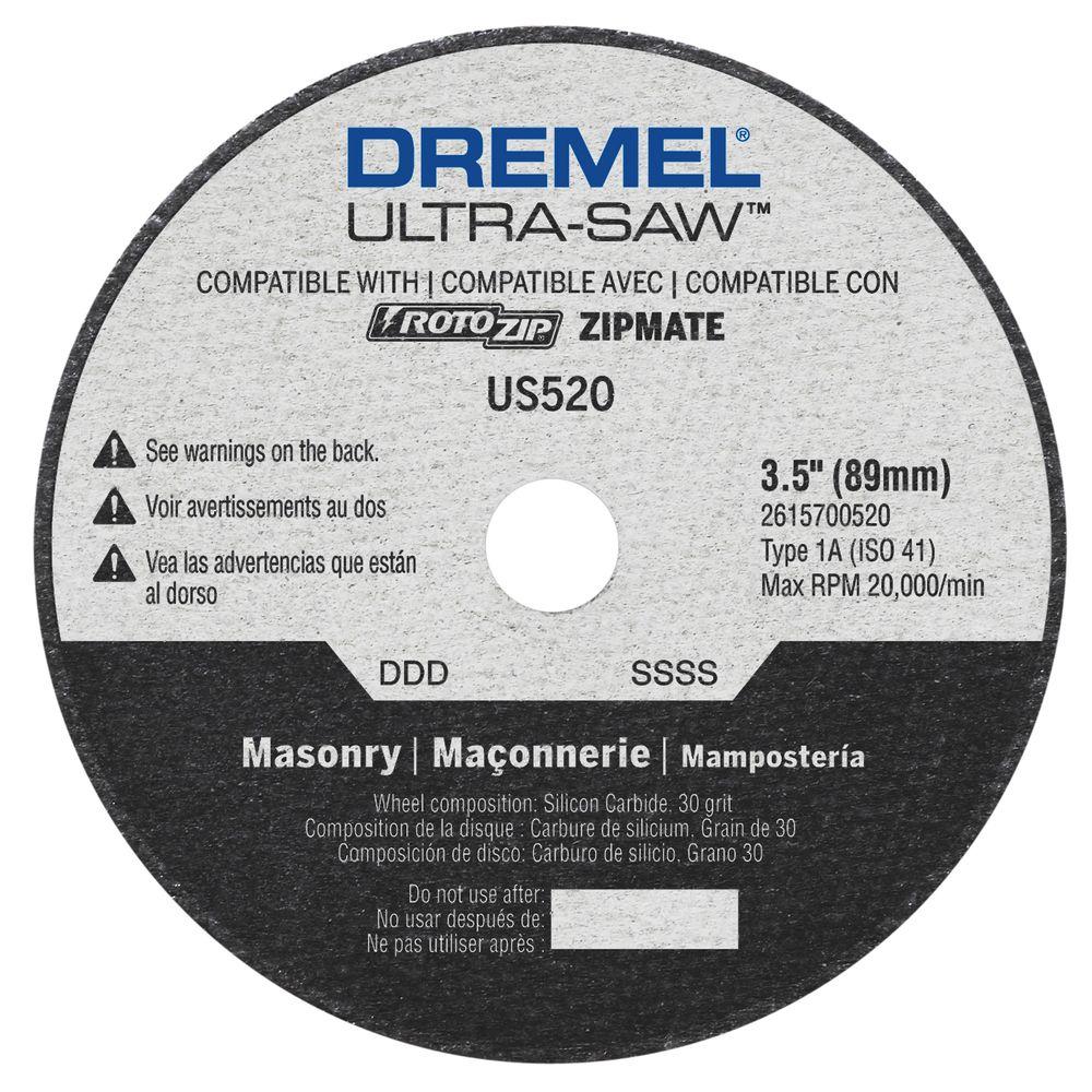 Dremel UltraSaw 3.5 in. Masonry Cutting Wheel for Stone, Slate, Cement