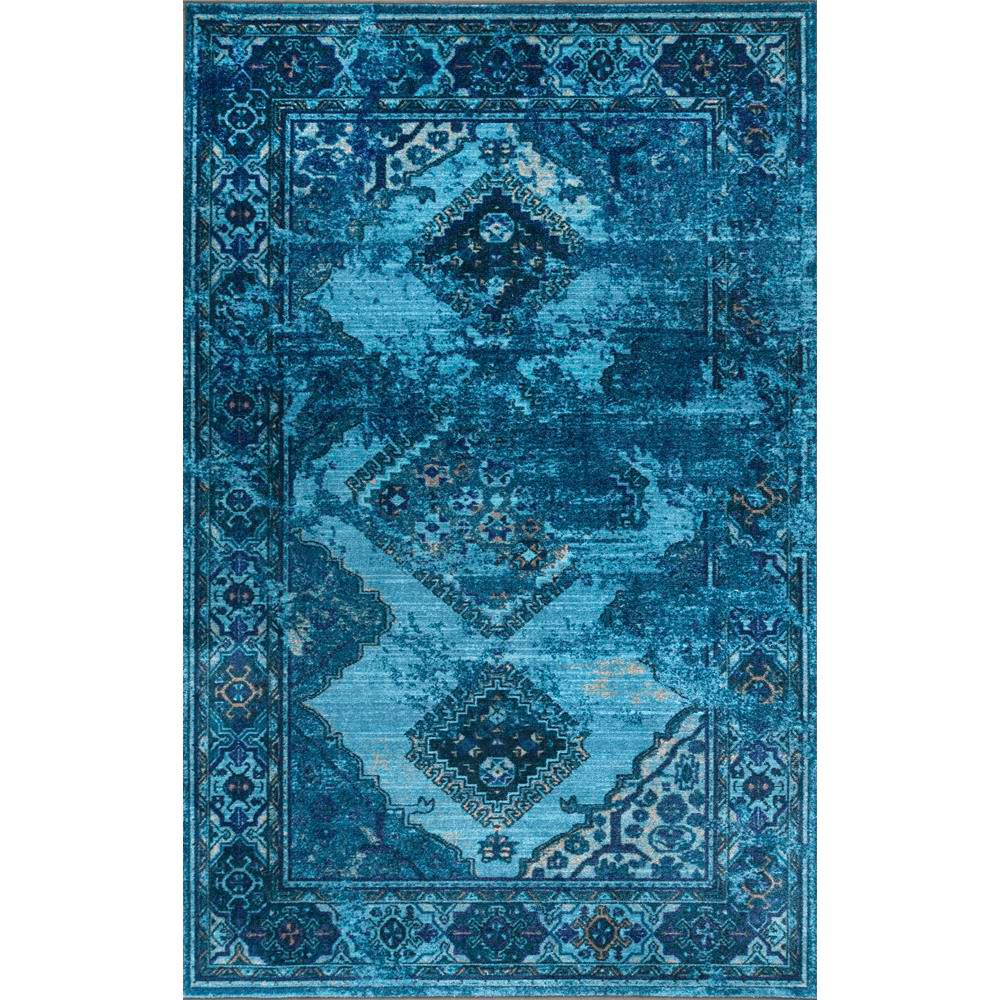 Nuloom Distressed Tribal Lavonna Blue 8 Ft X 10 Area Rug