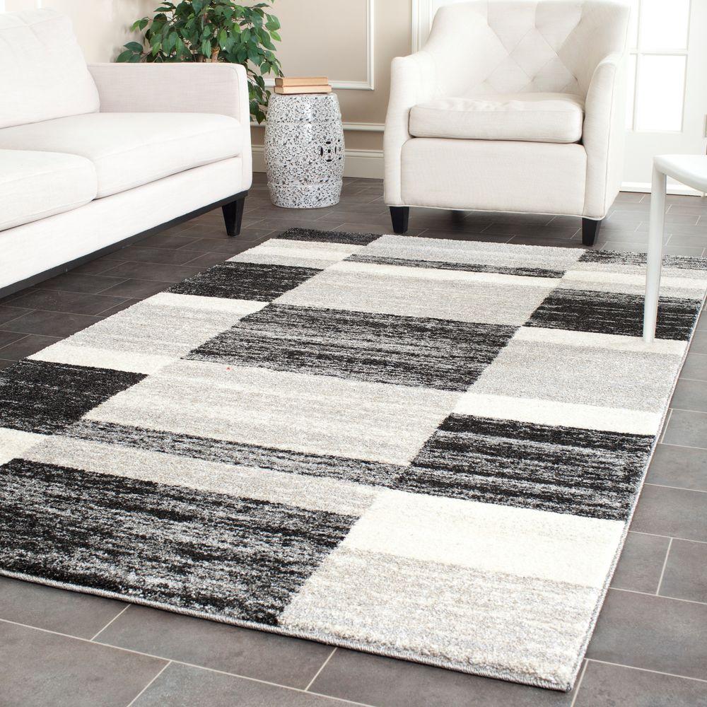 Safavieh Retro Black Light Grey 5 Ft X 8 Area Rug Ret2692