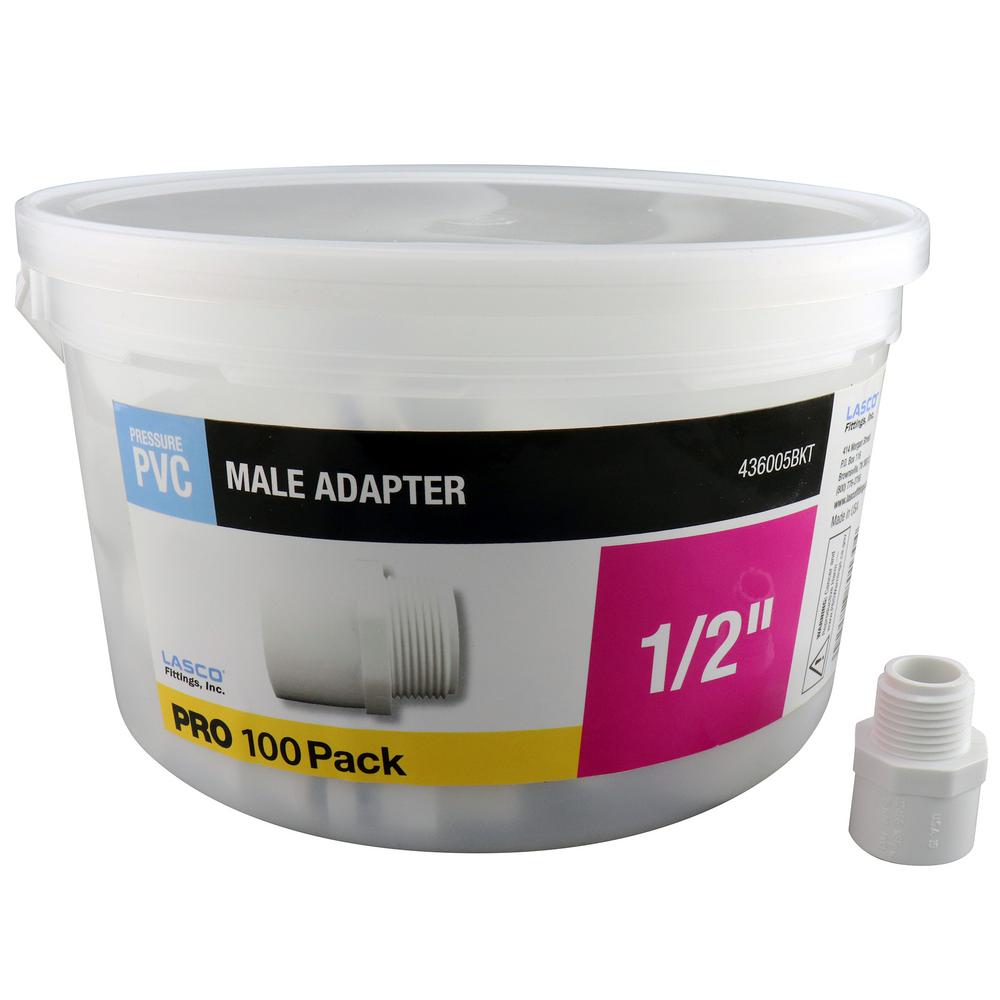 Apollo 3/4 in. Sch. 40 PVC Male Adapter (60Pack)436007BKT The Home Depot